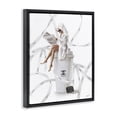 thumbnail image 4 of Stupell Industries Spa Girl in Bathrobe Typography Painting Black Floater Framed Canvas Art Print Wall Art, 25 x 31, 4 of 10