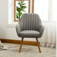 thumbnail image 3 of Roundhill Furniture Tuchico Contemporary Fabric Accent Chair in Gray, 3 of 9