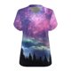 thumbnail image 4 of Fiudx Ofertas de La Semana Camiseta de Manga Corta con Cuello En V Astral y Estampado de Galaxia Informal a La Moda para Mujer, 4 of 5