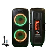 MR DJ 215BTA+ Dual 15 5000W Battery Powered Bluetooth Speaker Microphone Party Speaker
