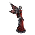 thumbnail image 3 of Butterfly Winged Elf Fairy In Red Evening Gown With Midnight Dragon Figurine, 3 of 9