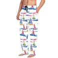 thumbnail image 2 of FORMRS Mens Pajama Pants with Pockets Sleepwear Lounge Bottoms Sizes S-2XL, Hand Drawn Sailboats, 2 of 7