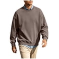 thumbnail image 5 of CYiJun Men's Crewneck Sweatshirts Lightweight Long Sleeve Casual Pullover Fleece Sweatshirt, 5 of 6