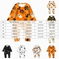 thumbnail image 4 of Family Matching Pajamas Romper Halloween Pumpkin Print Long Sleeve Crewneck Onesie for Men/Women/Kids/Baby Sleepwear - Baby, 4 of 7