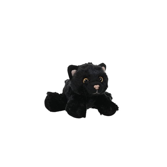 Wild Republic Black Cat Stuffed Animal, Plush Toy, Gifts for Kids, Hug'Ems 7 Inches