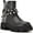 Black, variant on Nine West Womens Cearlz 3 Embellished Lugged Sole Ankle Boots
