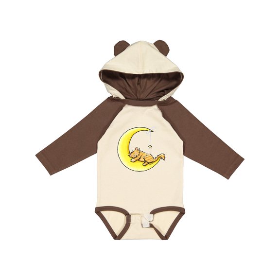 Inktastic Tabby Kitty Lunar Love Boys or Girls Long Sleeve Baby Bodysuit