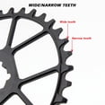 thumbnail image 1 of Ultralight Direct Mount Chainring 3Mm Offset Narrow Wide Chainwheel 7075 Cnc Black 34T Shenzhuyue, 1 of 10