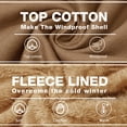 thumbnail image 5 of TACVASEN Men's Winter Coat Military Jacket Fleece Lined Parka Cotton Cargo Outerwear Khaki L, 5 of 8