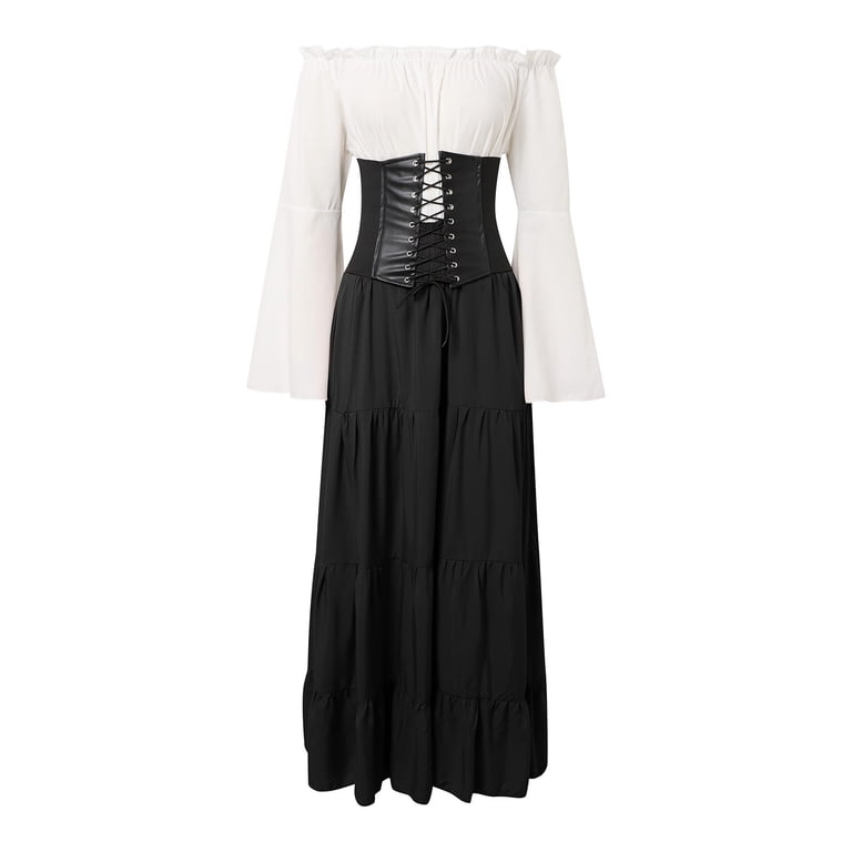 Victorian Dress for Women Attire Court Stage Performance Party Occasions  Plus Size Elaborate Attire Black Retro Dresses - Walmart.com