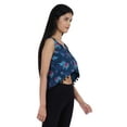 thumbnail image 4 of Moomaya Printed Tassels Crop Top For Womens Summer Button Down Sleeveless Blouse, 4 of 7