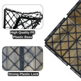 thumbnail image 7 of Outdoor Interlocking Patio Tiles 10 Pack, iRerts Waterproof Wood 12" x 12" Deck Patio Flooring Tiles with Plastic Base, Easy to Install Patio Flooring Tiles for Garden Porch Balcony Backyard, Gray, 7 of 7