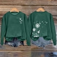 thumbnail image 2 of Holzkary Sweatshirts for Women Hoodies Women's Autumn Winter Round Neck Dandelion Print Loose Casual Warm Hoodie Graphic Printed Pullover Top Comfy Fall Winter Outfits Clothes 2025 Fashion Green Xxl, 2 of 4