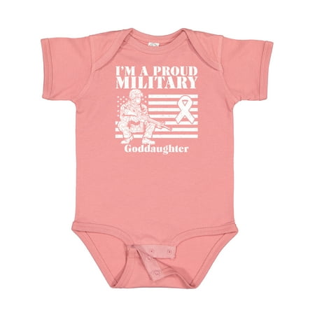 

Inktastic Proud Military Goddaughter Red Friday Gift Baby Girl Bodysuit
