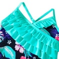 thumbnail image 4 of Girls One Piece Swimsuits Hawaiian Ruffle Swimwear Quick Dry Beach Bathing Suit Little Kids Cute Swimwear, 4 of 8