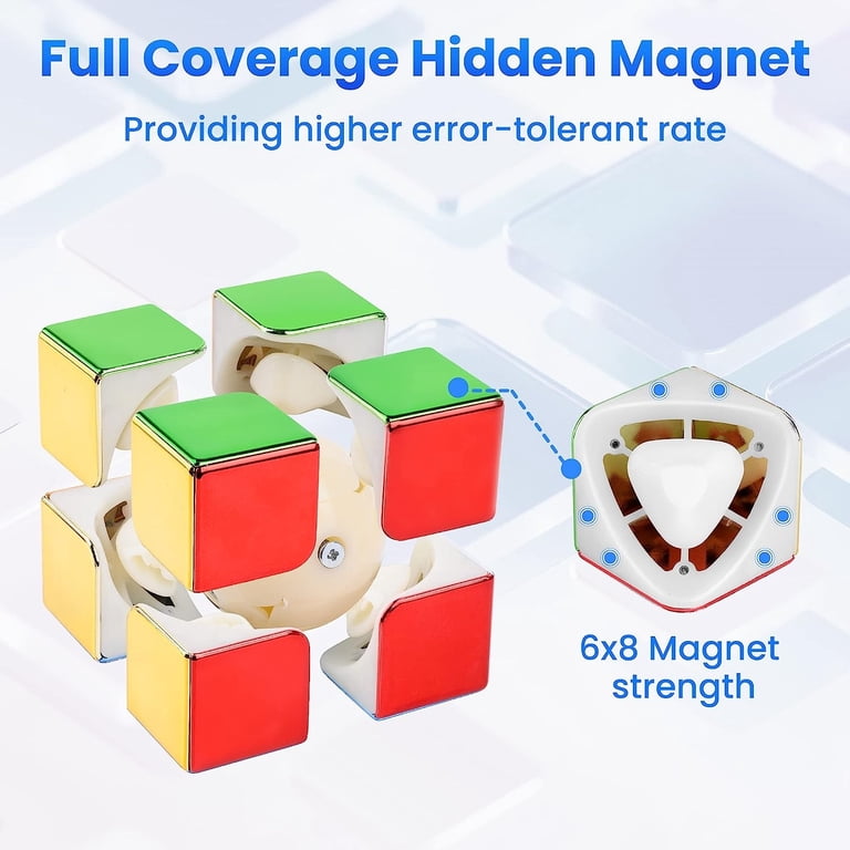 Cyclone Boys 2x2 Magnetic Speed Magic Cube, Stickerless, Pro