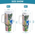 thumbnail image 6 of Yayeee 40oz Stainless Steel Tumbler with Straw and Handle Double-Wall Insulated Travel Water Bottle, Yellow Seaside, 6 of 8