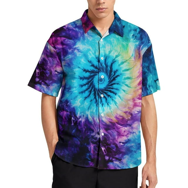 PISONIC Men's Hawaiian Shirts Summer Tropical Beach Shirt Short Sleeve Casual Vacation Button Down with Pocket