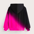 thumbnail image 6 of CYRBOKO Boys Hooded Sweatshirts, Gradient Long Sleeve Casual Athletic Pullover Tops Hot Pink Size 7-8 T, 6 of 7