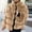 Brown, variant on Azrian Cyber Sweaters Plus Size Women Plus Size Winter Warm Loose Stand Collar Hair Plush Jacket Coat XXXXL,Brown