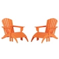 thumbnail image 1 of Portside Ensemble de 4 Chaises Adirondack avec Repose-Pieds Assorti Orange, 1 of 6