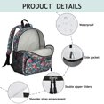 thumbnail image 4 of Pioneer Flower Floral Print Pattern Backpack for School, Cute School Bag with Adjustable Shoulder Straps and Padded Back, 13.8"x11.4"x6", 4 of 5