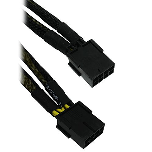 Male PCI Express Power Adapter Braide 6+2 COMeap 8 Pin Female to Dual 2X 8 Pin