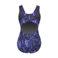 thumbnail image 4 of DOLFIN Women's Cascade Shelf Bra Moderate Lap Swimsuit, Blue, 8, 4 of 4