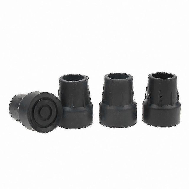 4-Pack 25mm Non-Slip Rubber Caps for Trekking Poles and Walking Sticks