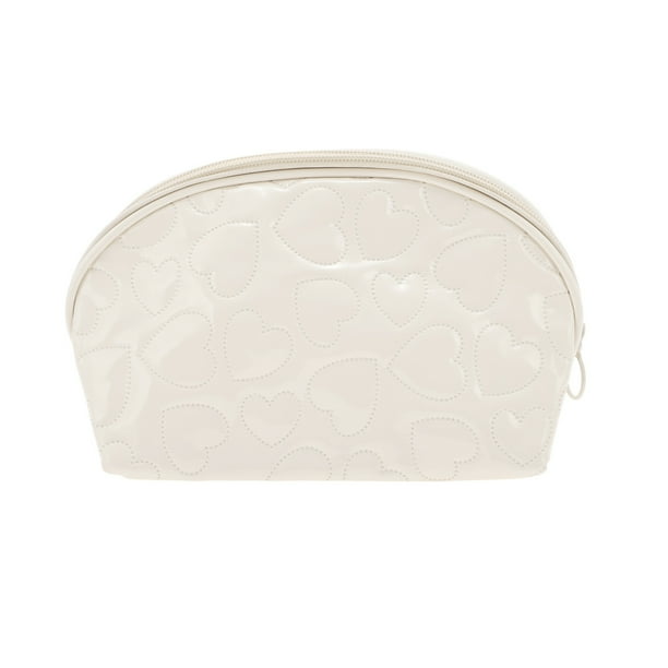 Bolsas de maquillaje en forma de corazón únicas 1 Pc Blanco PU
