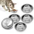 thumbnail image 1 of Cuenco para gatos MicoSim, de acero inoxidable, poco profundo, 5 unidades, para comida y agua, 1 of 8