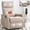 Khaki, variant on Massage Chair Recliner with Heat, Swivel Rocking Chair Recliner with High Back, Manual Nursery Recliners for Adults,Small Recliner Chair for Small Spaces, Living Room Bedroom, Fabric (Dark Brown)