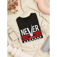 thumbnail image 3 of Never Give Up Banner Shaped T-Shirt Women -Image by Shutterstock, Female XX-Large, 3 of 4