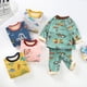 thumbnail image 2 of Conjunto de ropa interior con forro polar para niños Otoño e invierno Ropa y pantalones de manga larga de otoño Ropa de hogar gruesa y cálida para niños y niñas de tamaño pequeño y mediano, 2 of 6