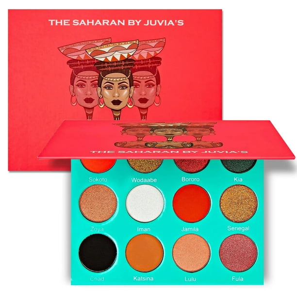 Paleta de sombras de ojos Juvia's Place The Saharan con 12 tonos