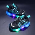 thumbnail image 4 of yocbz Toddler Boys Girls Light Up Shoes Toddler Boys LED Light Up Car Shoes Shiny Toddler Sneakers for Christmas Birthday Blue,US 1.5, 4 of 8