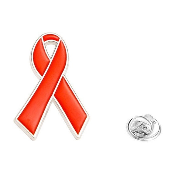 Cancer Awareness Ribbon Brooch - Official Educational Badge Stylish Gold Plated Lapel Pin for Events and Memorial Jewelry