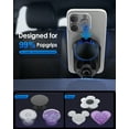 thumbnail image 5 of pop-tech Car Vent Phone Mount: Cell Phone Holder for Thick Socket Grip & iPhone 15 Samsung Case Magsafe Card Holder, Universal Hook Clip Mount for Round/Horizontal/Vertical Air Vent (Black), 5 of 8
