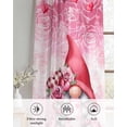 thumbnail image 6 of Valentine's Day Sheer Curtains 54 Inch Length 2 Panels Set for Living Room/Bedroom, Watercolor Gnomes Roses Love Romantic Kitchen Curtains Grommet Semi-Sheer Curtains Window Treatments 42"x54"x2, 6 of 7