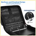 thumbnail image 4 of Glowing Red Rose Printed Zipper Binder with Handle&Shoulder Strap 2 inch 3 Ring 500+300 Sheet Capacity File Folder Organizer, 4 of 8