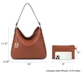 thumbnail image 4 of Women Large Tote Bag PU Leather Handbags Fashion Hobo Shoulder Purse with Wallet, 4 of 7