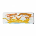 thumbnail image 1 of Animal Computer Mouse Pad, Cartoon Style Cat and Dog in Bathtub Together with Bubbles Water Splash, Rectangle Non-Slip Rubber Mousepad Large, 31" x 12" Gaming Size, Yellow Brown Blue, by Ambesonne, 1 of 2