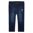 thumbnail image 1 of KIDSCOOL SPACE Big Girls Jeans,Elastic Band Inside Butterfly Embroidered Stretchy Soft Denim Pants, 1 of 5