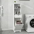 thumbnail image 6 of Bathroom Tall Cabinet Hidden Laundry Hamper Cabinet, Large Laundry Room Storage Cabinets With Tilt-Out Laundry Basket, Top Shelves And Drawer, 6 of 9