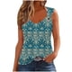 thumbnail image 2 of Puntoco Camiseta sin mangas con cuello cuadrado y estampado para mujer Camiseta holgada sin mangas, 2 of 4
