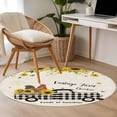 thumbnail image 4 of Round Rug 4Ft Washable Non-Slip, Country Kitchen Sunflowers Circle Area Rugs for Living Room Bedroom, Rustic Truck Vintage Farmhouse Indoor Floor Mats Carpet Runner for Home Decor Aesthetic, 4 of 8