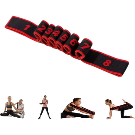 JKCCZLL Fitness Resistance Bands, Pilates Band, Pedal Resistance Band with Handle, Exercise Bands Resistance, Yoga Straps for Stretching, Ligas De Resistencia para Hacer Ejer,Red