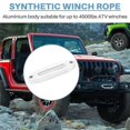 thumbnail image 5 of 125mm 4000LBS Universal Chrome Billet Aluminum Hawse Fairlead Synthetic Mount Winch Rope 15000Lbs for SUV ATV UTV, 5 of 5