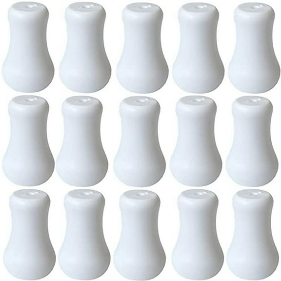 Acahhotxx Curtain accessories, 15Pcs White Cord Window Blind Knobs Drops Pull End for Shade