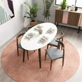 thumbnail image 3 of Aslan Modern Solid Wood Walnut Oval Dining Room Table and Chair Set for 4, 3 of 6